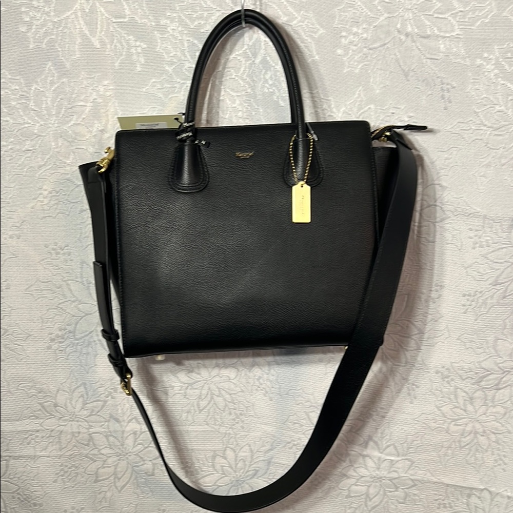Moncrief London “Brooke” Black Leather Bag NWT